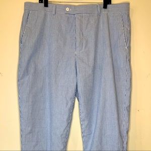 Seersucker Pants Light Blue and White by Linea Uomo Men’s 40X32